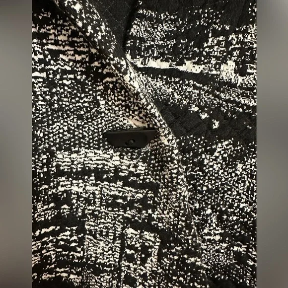 Comfy USA Black White Milan Skyline Monochrome Lagenlook Asymmetrical Jacket - Picture 5 of 8